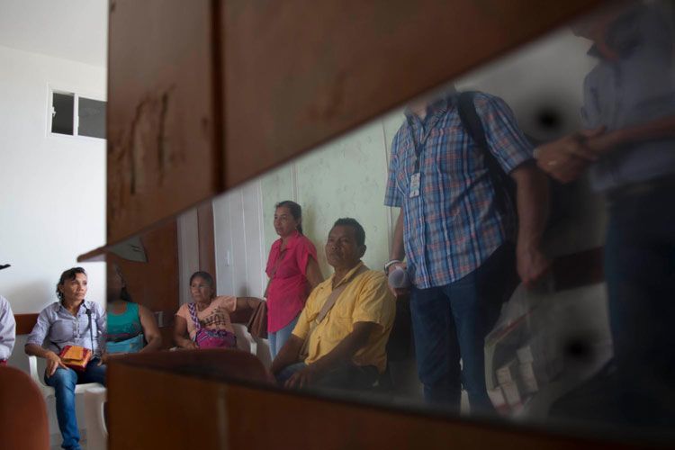 People waiting at a health clinic